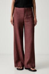 Bardot női culottes nadrág vászonnal DOMENICA - burgundia 38