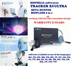 BIOPHILIA Aparat scanare biorezonanta Biophilia TRACKER X5 Ultra NLS, model 2026, diagnosticare si terapie, viteza scanare foarte rapida + softuri Meta Hunter si Bioplasm 2in1 (BPHTRKX5UNLSMHB21)