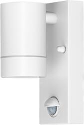 TRACON Tracon SPGU10IPFS1F Oldalfali spot lámpatest mozgásérzékelővel, kültéri, fehér 100-240VAC, 50Hz, 1xGU10, max35W, 10s-4min, max 8m, 3-2000lx, IP44 (SPGU10IPFS1F)