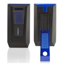 Colibri Slide Black & Blue fekete és kék színű szivaröngyújtó dupla szúrólánggal és beépített szivarfúróval (C-LI850T15)