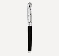 S.T. Dupont Line D Fire Lines rollerball toll Medium - fekete természetes lakkal, palládium bevonattal (412108M)