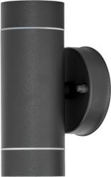 TRACON Tracon SPGU10IPF2A Oldalfali spot lámpatest, kültéri, antracit 100-240VAC, 50Hz, 2xGU10, max. 35W, IP44 (SPGU10IPF2A)