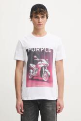 Purple Brand pamut póló CLEAN JERSEY SS TEE - fehér XL