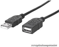 Manhattan Kábel átalakító - USB 2.0 Aktív hosszabító kábel, 1m (308519)