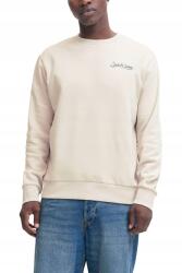 JACK & JONES Bézs Férfi Pulóver Nyomott Mintával És Kerek Nyakkivágással M 7CA