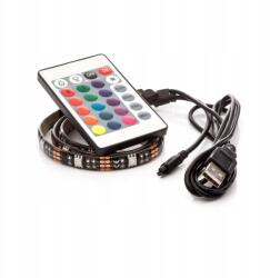 OPTY Led szalag 50cm, USB-s, 15 Led, távirányító, 20 szín, öntapadós (PCI-172)