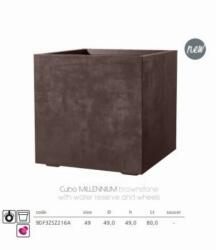 Deroma Cubo Millennium Barna műanyag növénytartó 49 cm