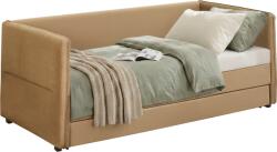 TEMPO KONDELA Pat cu pat suplimentar extensibil, maro, 90x200, TALNIA