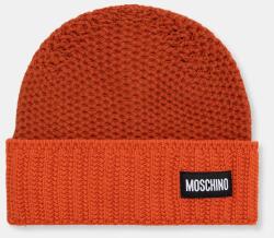 Moschino sapka női gyapjúval - narancssárga Univerzális méret