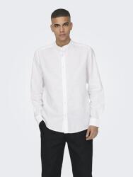 ONLY & SONS Only Sons Elegáns Lenvászon Ing Pamut Álló Hosszú Ujjú M 7CA