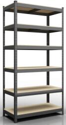  Fém polc Economy 240x120x40 6 polc fekete (B240120406_BL)