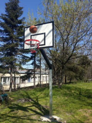 Anastasia Sport Sistem baschet mono stalp Anastasia Sport, model antivadalizare, panou 120x90 cm, inel si plasa, fixare prin betonare (BL1+BL12+BL18.1+CUPE)