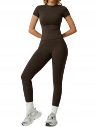Shein Barna Hosszú Női Leggings Sima Casual S 1JB