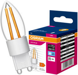 OSRAM Filament LED gyertyaizzó G9 2.5W = 25W 250lm 4000K semleges fehér 270° VALUE Osram (4099854691928)