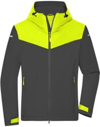 Daiber Geacă softshell ușoară pentru bărbați JN1180 - Carbon / galben intens / carbon | 3XL (JN1180-1808957)