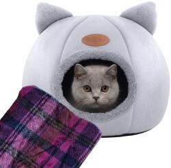 DAZAPETS Macskaház Kutyaház Fülke Ágy Takaró Sátor Macska méret L 36cm (DS-I-0034)
