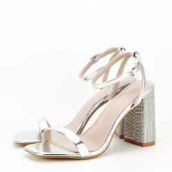 SOFILINE Sandale argintii cu toc gros H8-363 125 (H8-363SILVER-40)