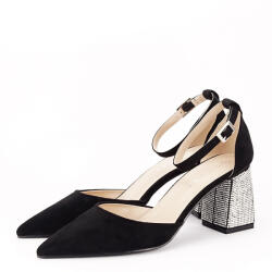 SOFILINE Pantofi negri eleganti cu pietricele argintii BSD42-1 04 (BSD42-1BLACK-38)