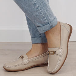 SOFILINE Mocasini bej de tip loafers din piele naturala 0511 01 (0511NUDE-37)