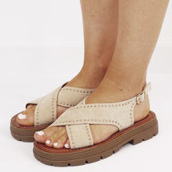SOFILINE Sandale bej cu talpa groasa MO-22 M12 (MO-22BEIGE-41)