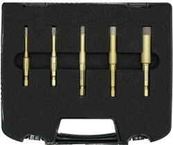  5 részes GOLD PRÉMIUM csempe- és kerámiafúró készlet E 6, 3 befogással 5-6-8-10-12mm