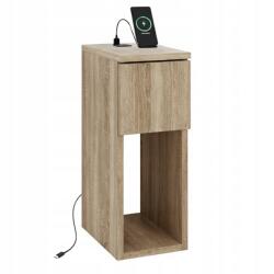 ComfortCove Éjjeliszekrény Keskeny Skandináv Tölgy Torro 20x30 CM Fiókos Usb /C Porttal (SN 003 TORRO TORRO+USB)