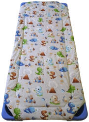  Ovis töltött gumifüles lepedő vidám bébi dínó mintával 55x130cm / 58x133cm ágyra