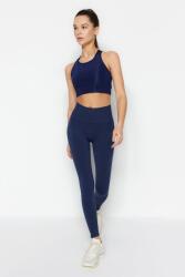  Hosszú Sötétkék Női Leggings Magas Derék Minta Nélkül M 5GA (1.J02.TY00117/Lacivert)