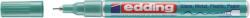 edding Marker permanent Edding 751 cu vopsea, corp metalic, varf rotund, 1-2 mm, verde metalic (ED751074)
