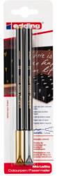 edding Marker Edding 1200 tip carioca, varf 1-3 mm, auriu/argintiu (ED120070)