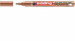 edding Marker permanent Edding 751 cu vopsea, corp metalic, varf rotund, 1-2 mm, cupru metalic (ED751055)
