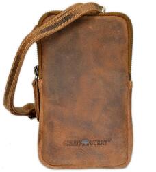 Greenburry Geanta umar unisex piele naturala maro antichizat 11 x 18 cm, Vintage, Greenburry