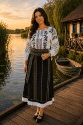 Ie traditionala Costum popular format din catrinta , brau si ie - Gheorghita 2