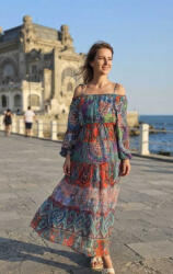 Ie traditionala Rochie Dama Maxi Voal Subtire cu paiete 2