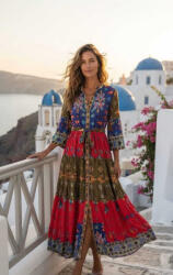 Ie traditionala Rochie Dama Maxi Subtire cu ciucuri 4