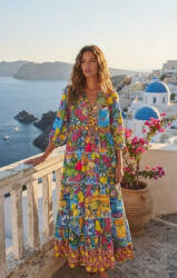 Ie traditionala Rochie Dama Maxi Subtire cu ciucuri 5