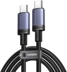 UGREEN Cablu pentru incarcare si transfer de date Ugreen, 2x USB-C, 100W, 5A, 480Mbps, 1m, Negru (6941876268320)