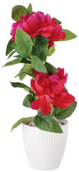 AdTrend Bujori artificiali rosii in ghiveci 13, 5 x 43 cm (119397A)