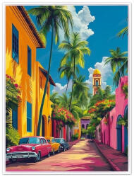 AdTrend Tablou decorativ oleografie pe panza Peisaj II 45 x 60 cm (118837B)