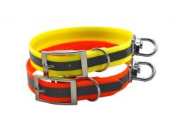 TETRAO Zgardă reflectorizantă Biothane portocaliu 70 cm - carabinier rotativ