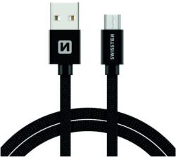 SWISSTEN Cablu Date Micro Usb Swissten Textil 3m Negru