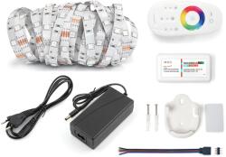 KOLORENO Set bandă LED 12V | 5050 | 150LED | 5m | IP20 | RGB + controler RF-RGB-004 + sursă de alimentare 36W (RGB30IP20-36W)