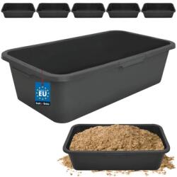KOTARBAU Cuvă dreptunghiulară pentru mortar neagră 45 l set 5 buc (ZSY5333)