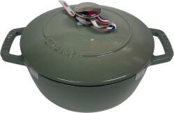 Staub Öntöttvas főzőedény, zománcozott, 18 cm/1, 6 liter, La Marmite kerek , Eukaliptusz(46)