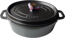 Staub Cocotte Ovale ovális öntöttvas főzőedény - 29 cm / 4, 2 L - noir- fekete /9/