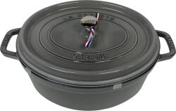 Staub Cocotte Ovale ovális öntöttvas főzőedény - 31 cm / 5, 4 L - Graphite Grey /38/