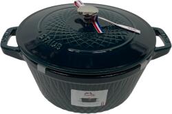 Staub Öntöttvas főzőedény, zománcozott, 24 cm/4 liter, Cocotte Ronde Tengerkék színű /39/
