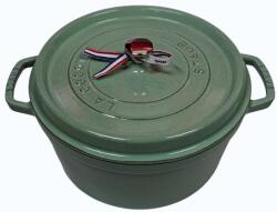 Staub Öntöttvas főzőedény, zománcozott, 28 cm/6, 7 liter, Cocotte Ronde kerek, zsálya (sauge) (101)