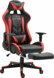 RAPTOR-GAMING Stellar Scaun Gaming Din piele ecologică cu Suport pentru picioare Negru/Roșu (161595639)