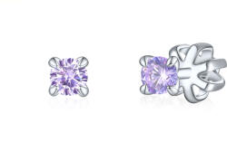 Olivie ezüst 3mm fülbevaló PIPPI PURPLE 7943 (TON)